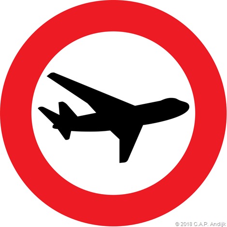 verboden voor vliegtuigen