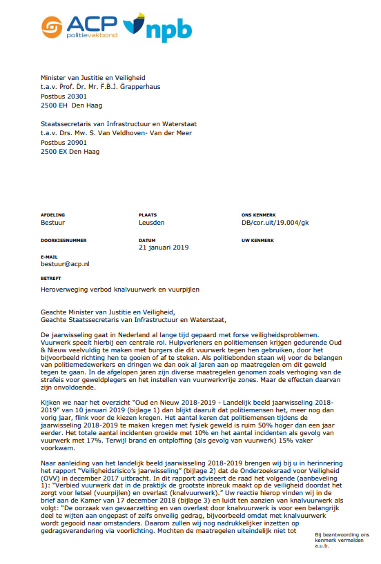 Onderzoek Dorpsraad: Vuurwerk afsteken verbieden?