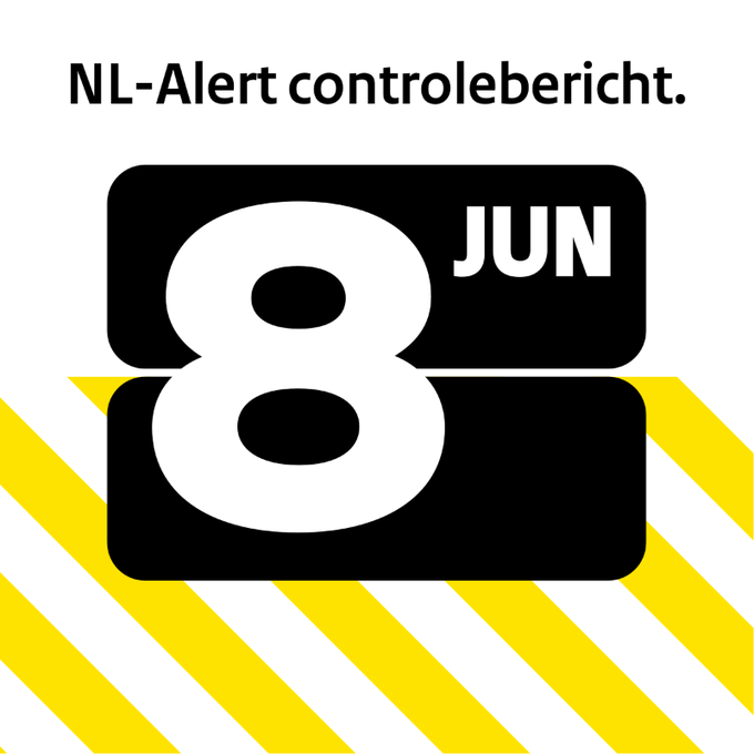 Maandag ontvang jij een #NLAlert controlebericht op je mobiel