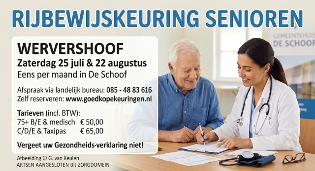 Rijbewijskeuring voor senioren en chauffeurs in De Schoof – Wervershoof | Andijk | APB